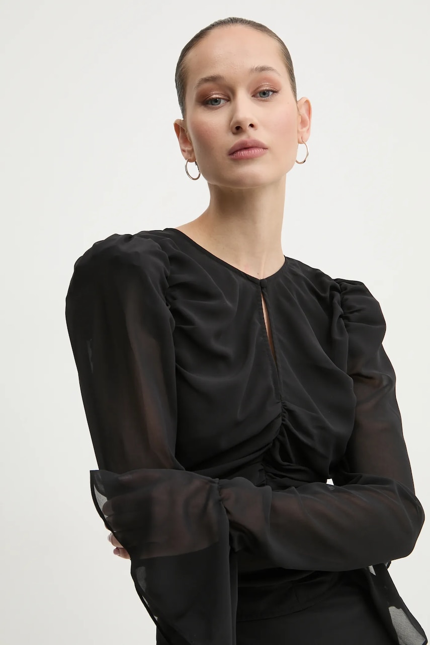 Rotate bluza femei, culoarea negru, neted, 114150100 Rotate bluza femei, culoarea negru, neted, 114150100