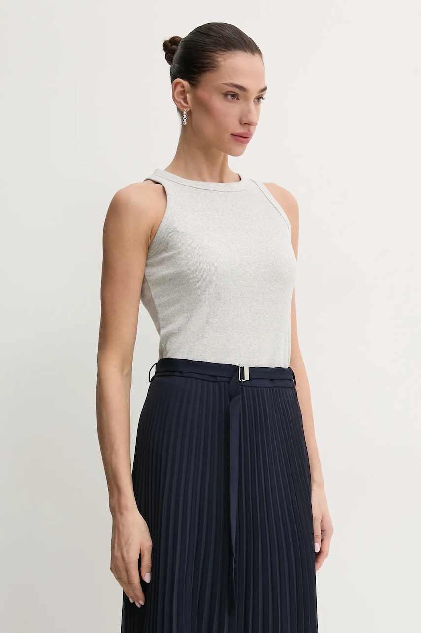 BOSS Orange top culoarea gri, 50535744