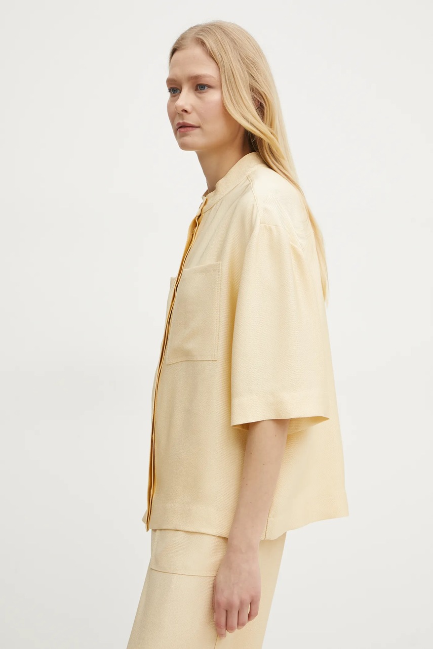 Πουκάμισο BOSS χρώμα: μπεζ, 50530571 φωτογραφία