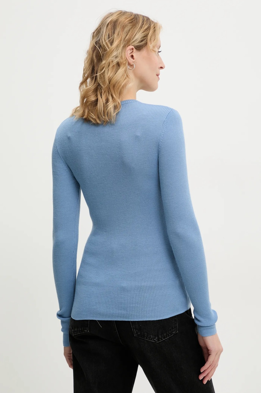 Πουκάμισο μακρυμάνικο μάλλινο Day Birger et Mikkelsen Mariana χρώμα: μπλε, DAY65243602 φωτογραφία