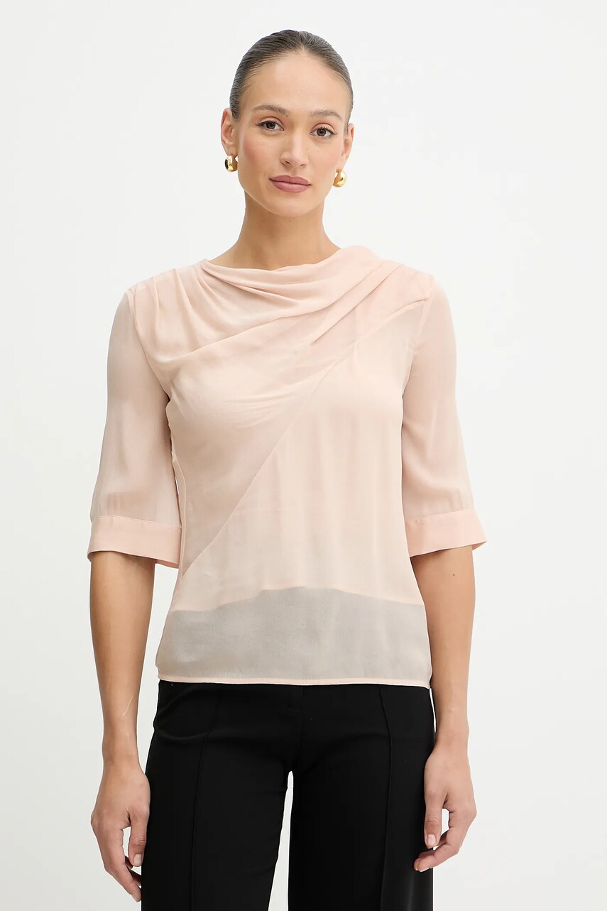 Levně Halenka Pinko dámská, béžová barva, hladká, 104785 A2E9