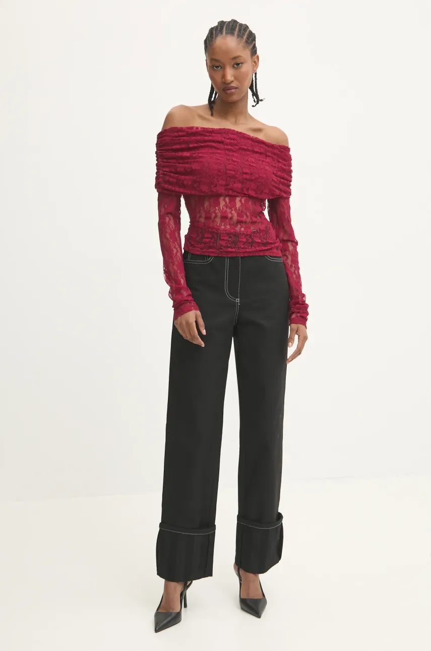 Блузка Rotate 0 женская цвет бордовый узор 1132732197 Блузка Rotate 0 женская цвет бордовый узор 1132732197