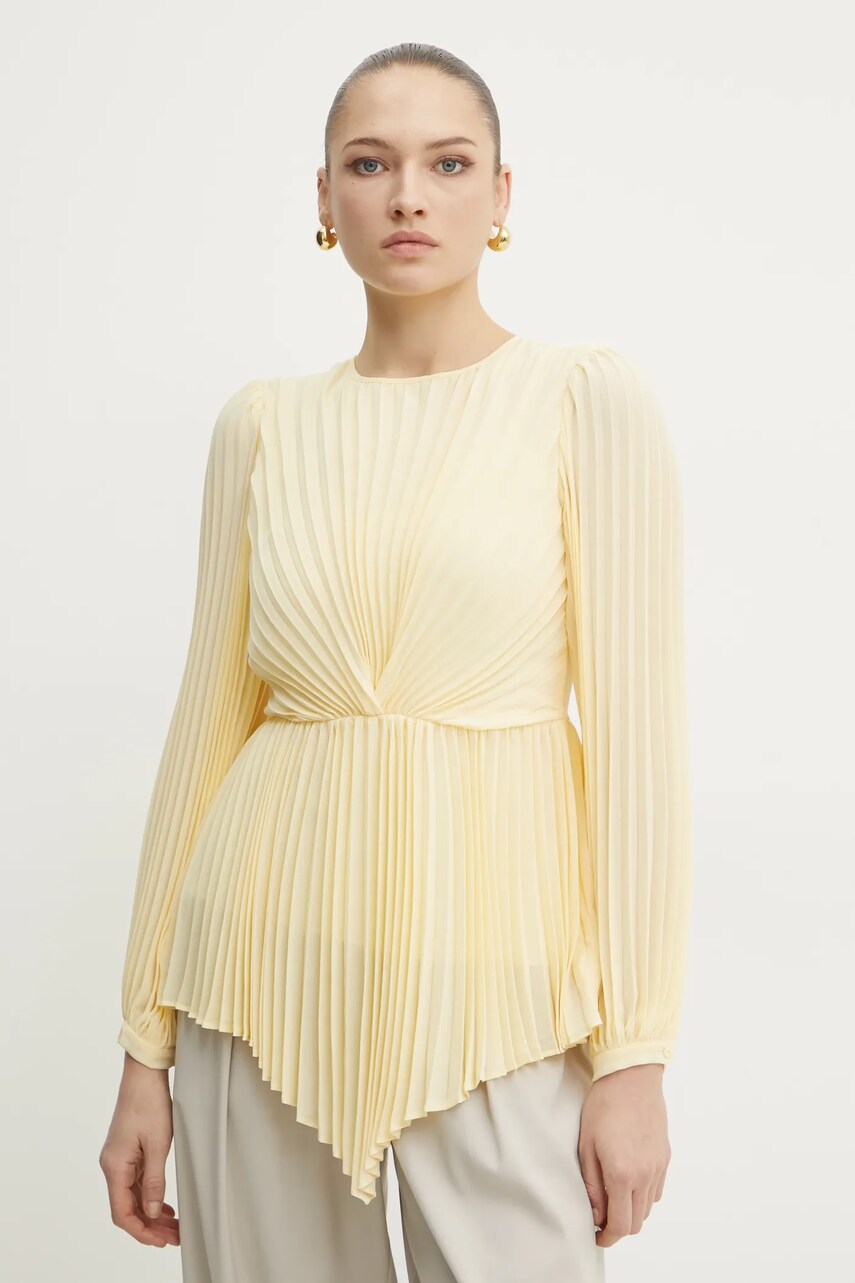Levně Halenka Twinset dámská, žlutá barva, hladká, 251TP2333