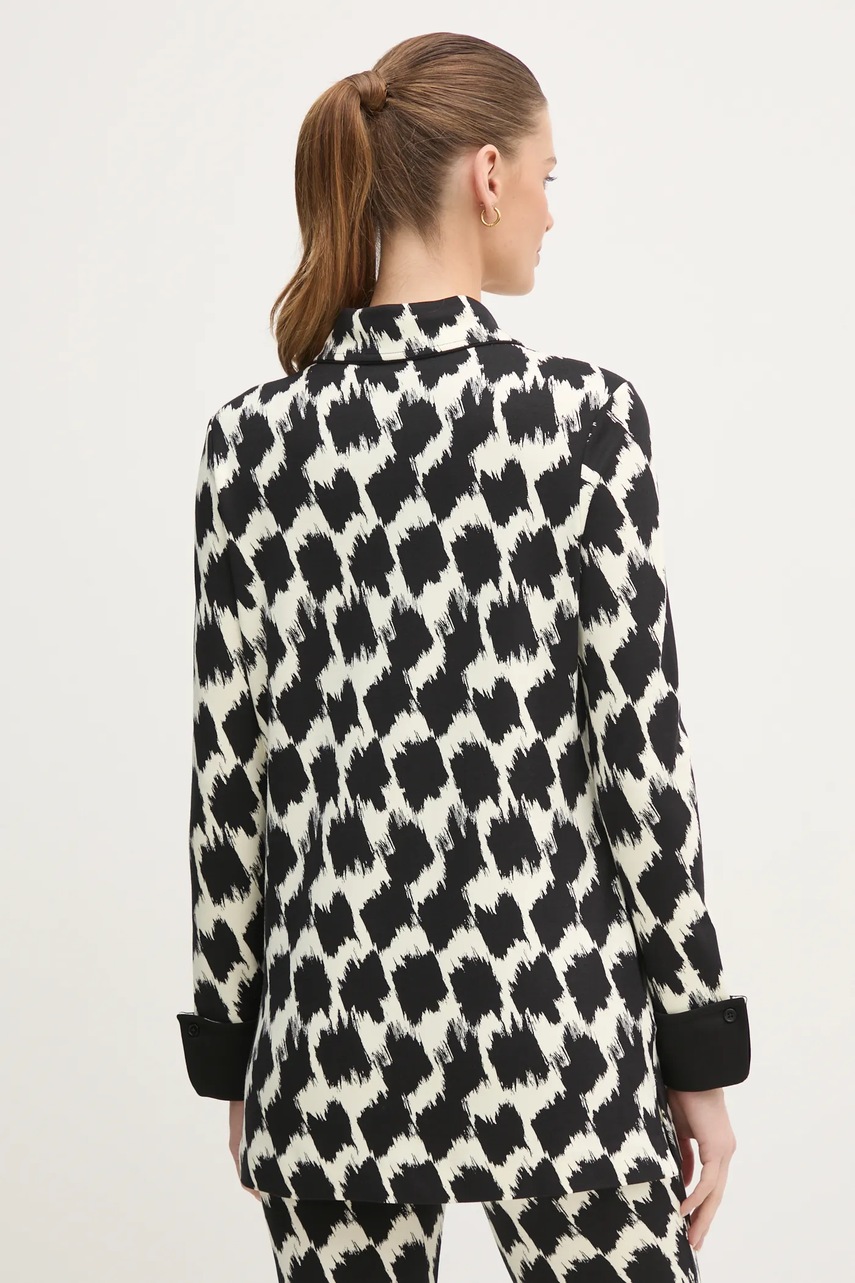 Πουκάμισο DIANE VON FURSTENBERG χρώμα: μαύρο, DVFBL4S015 φωτογραφία