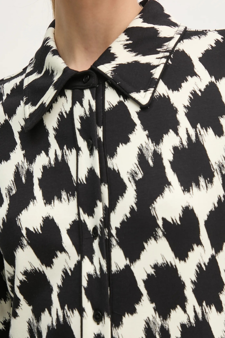 Πουκάμισο DIANE VON FURSTENBERG χρώμα: μαύρο, DVFBL4S015 φωτογραφία