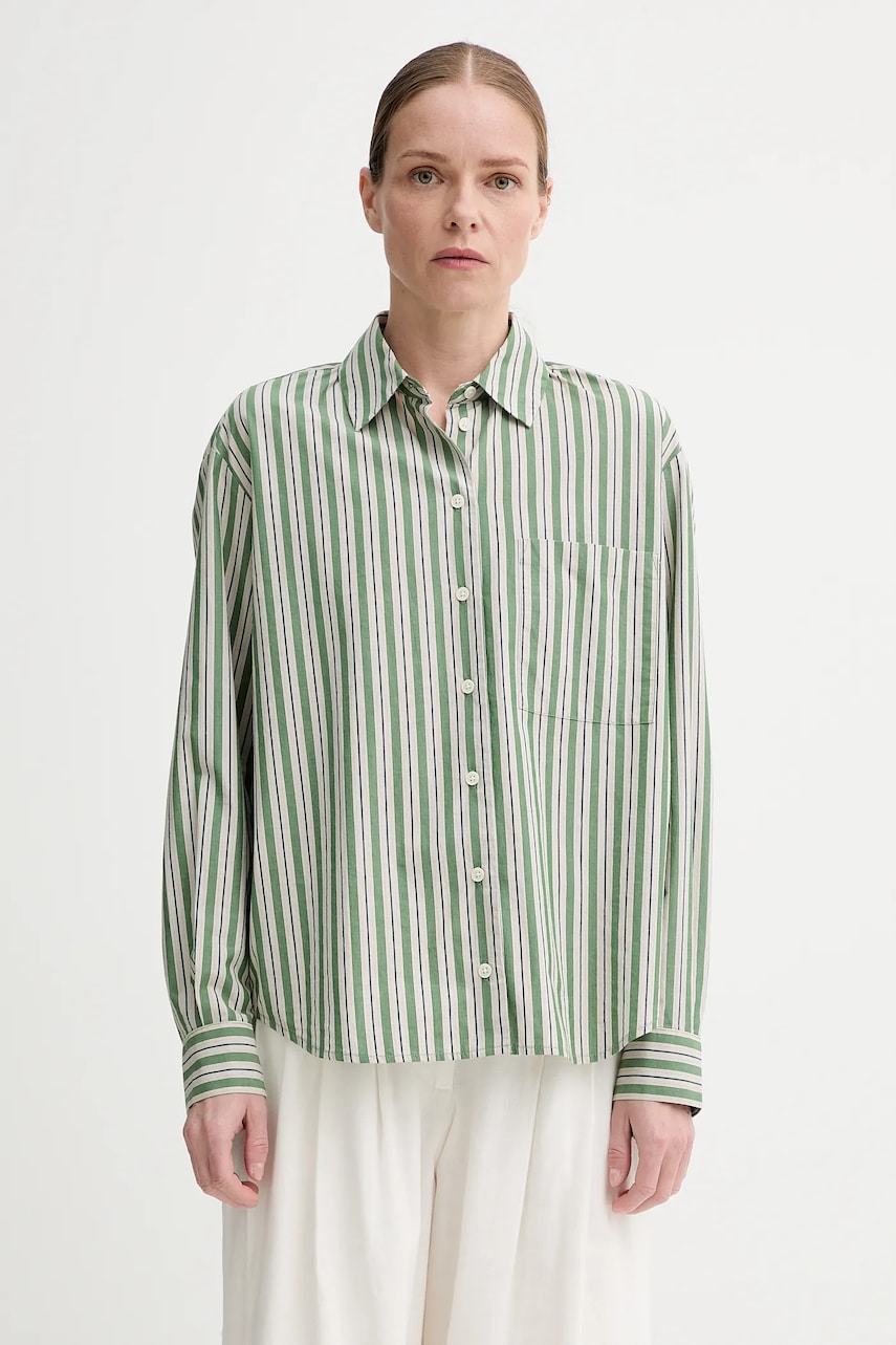 Marc O\'Polo cămașă din bumbac culoarea portocaliu, cu guler clasic, relaxed, 5000005494