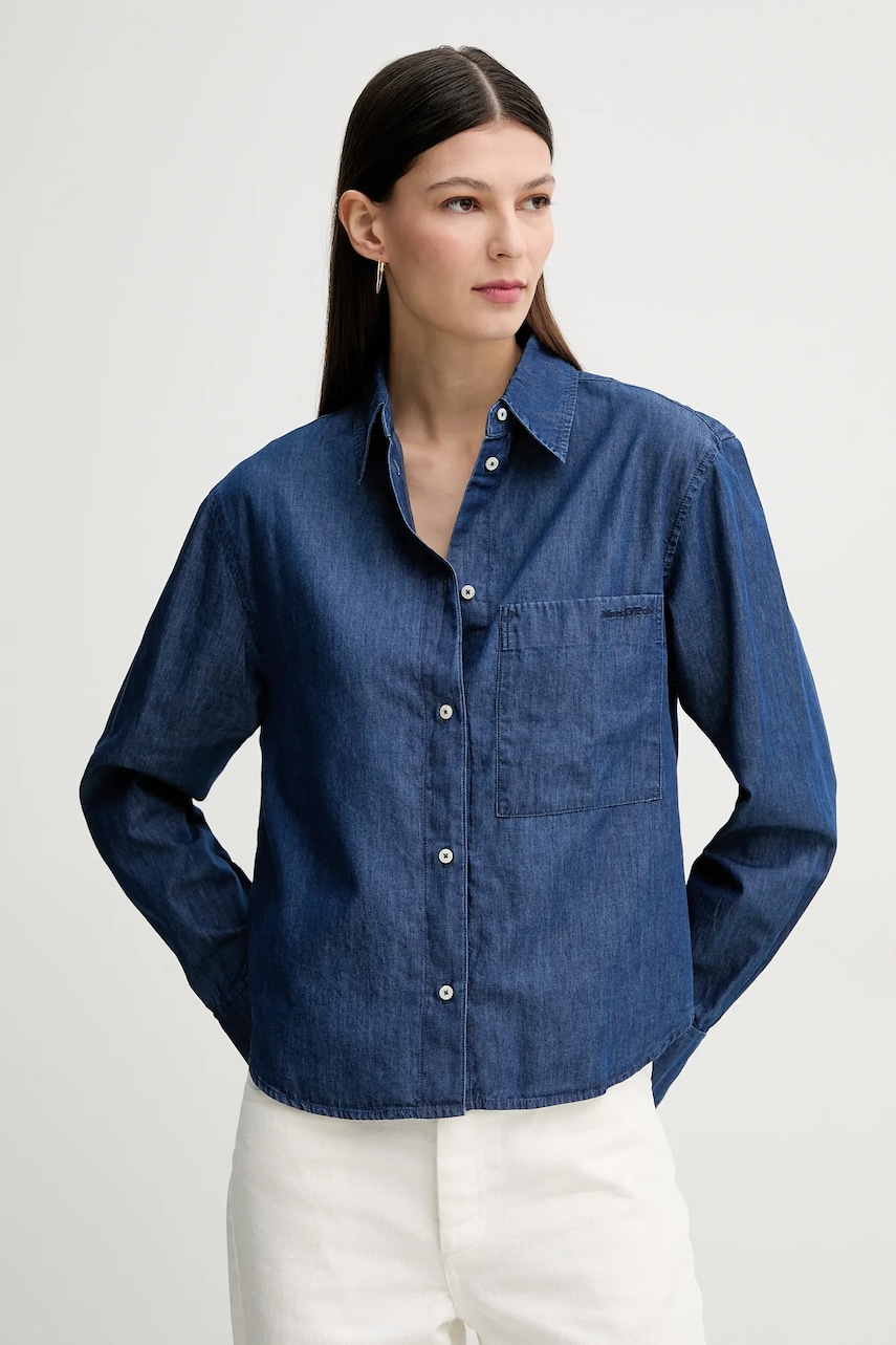 Marc O'Polo camasa jeans femei, cu guler clasic, relaxed, 502089142077 Marc O'Polo camasa jeans femei, cu guler clasic, relaxed, 502089142077