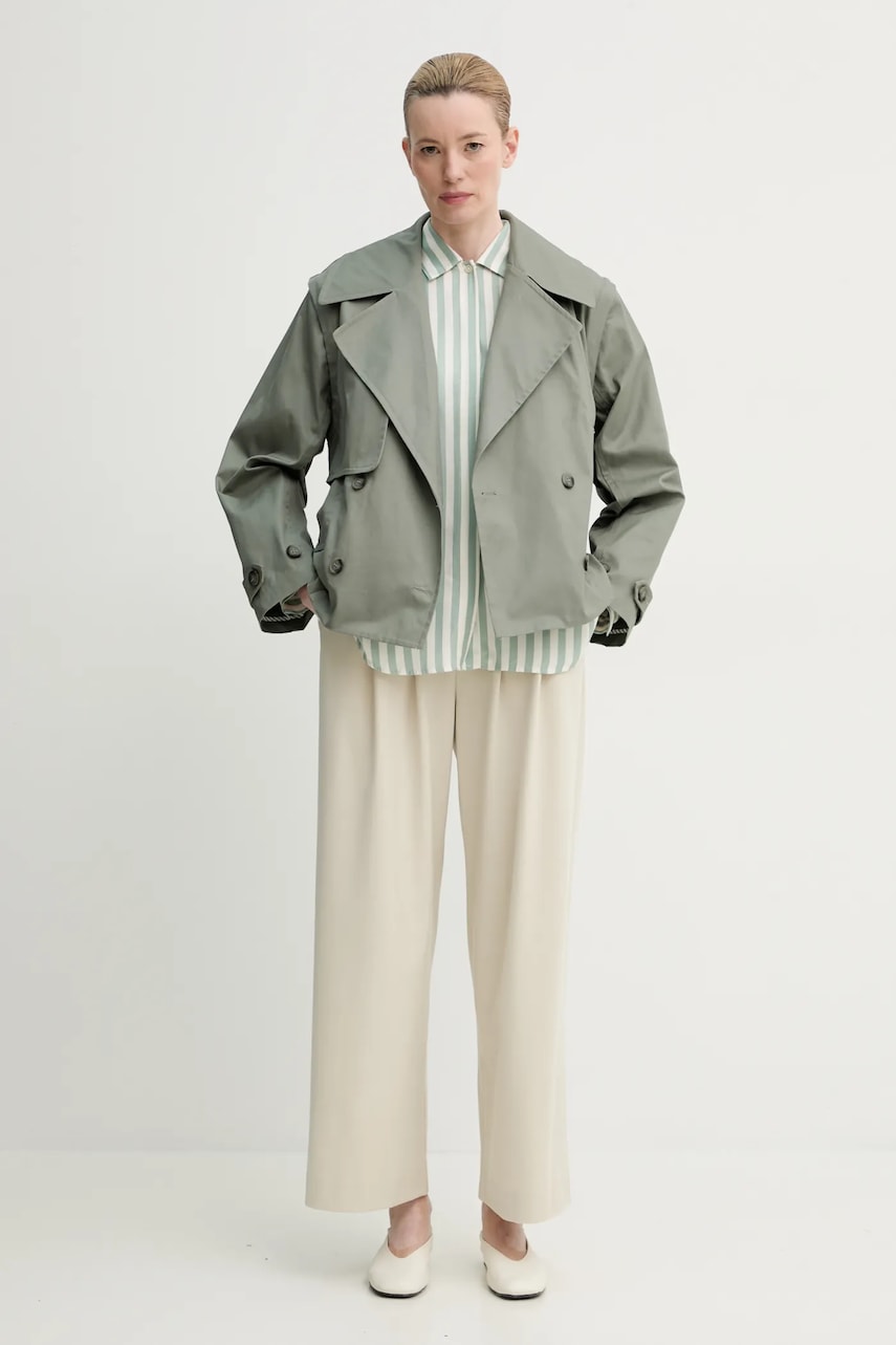 Рубашка Marc OPolo женская цвет зелёный relaxed классический воротник 502120842109 Рубашка Marc OPolo женская цвет зелёный relaxed классический воротник 502120842109