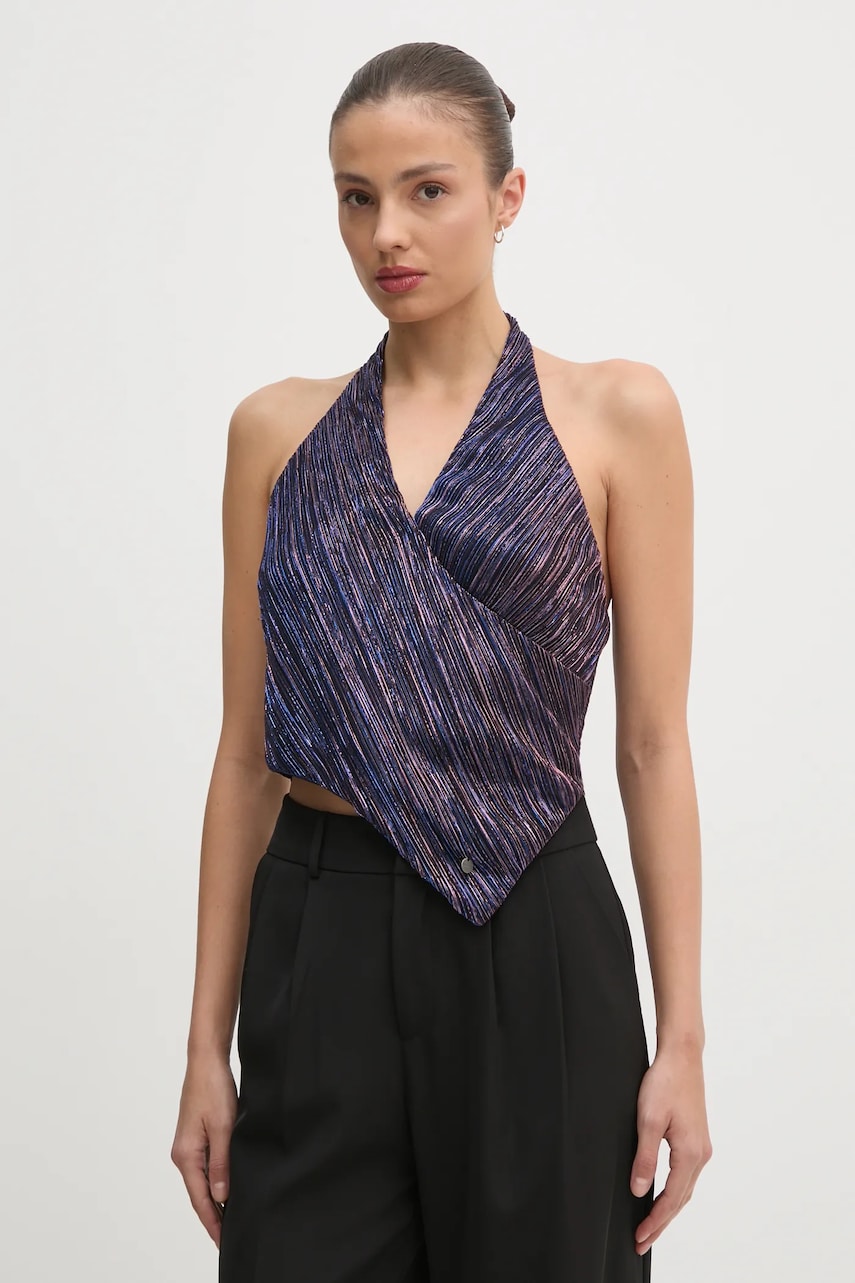 Pepe Jeans top ANNIE culoarea albastru marin, modelator, PL304965