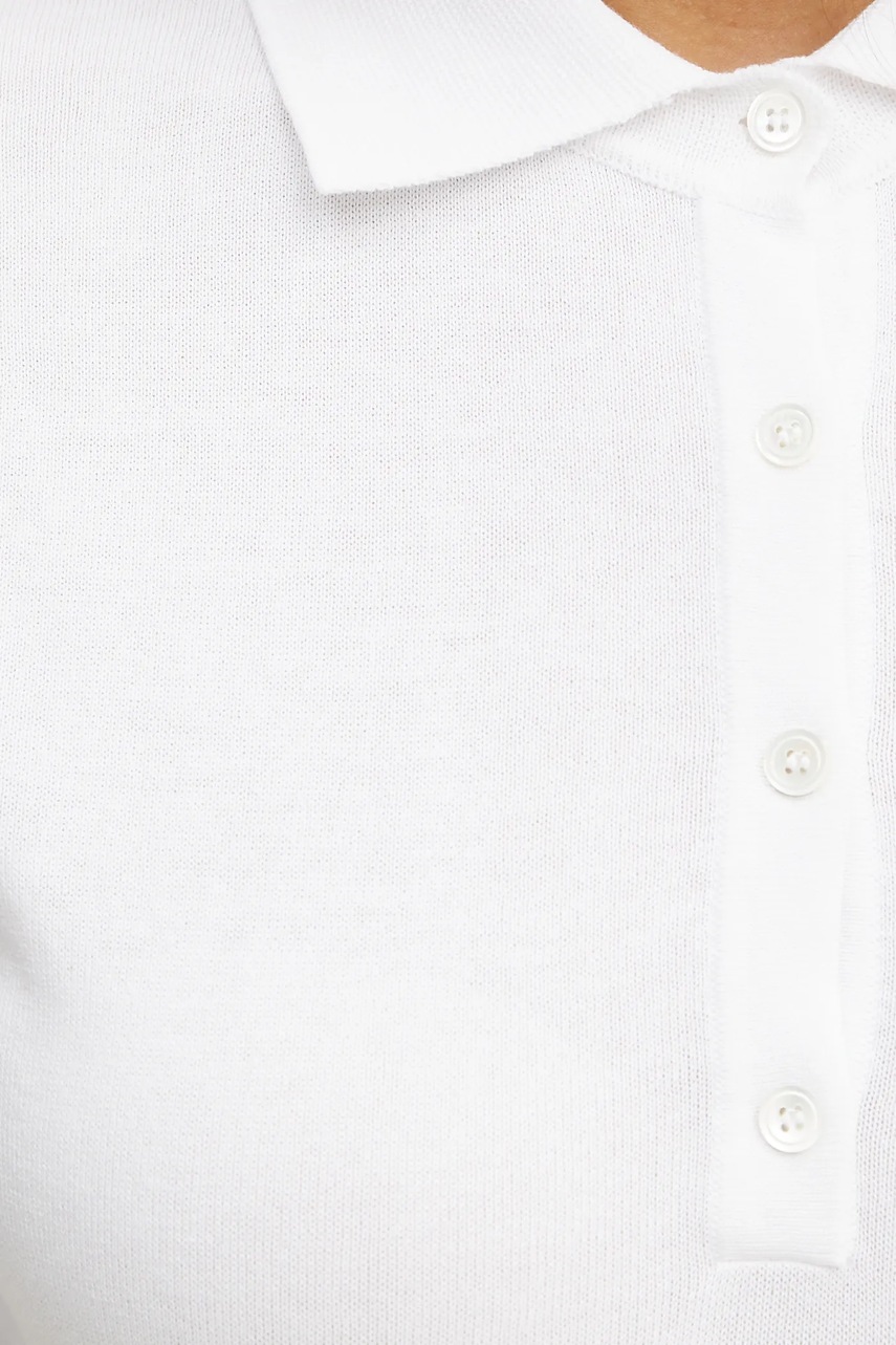 Βαμβακερό πουλόβερ Luisa Spagnoli γυναικείο, χρώμα: άσπρο, 58648 φωτογραφία