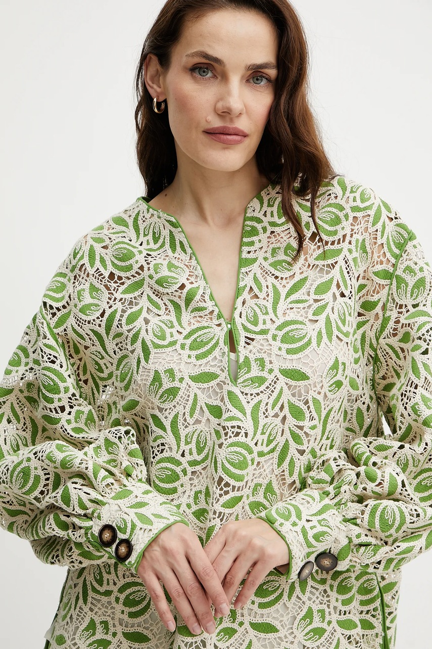 Μπλουζάκι Luisa Spagnoli χρώμα: πράσινο, 542155 φωτογραφία