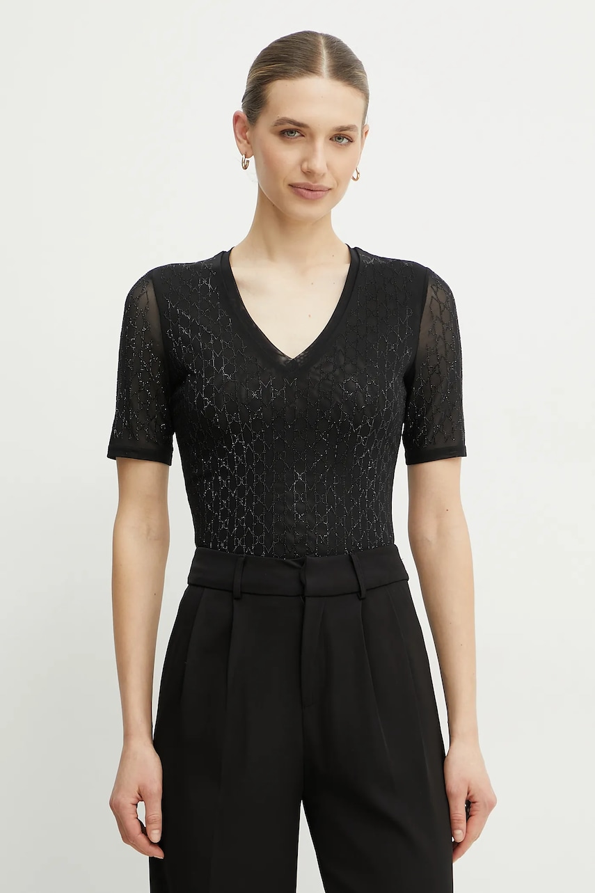 Levně Tričko Marciano Guess ARIA dámské, černá barva, 5RGP22 6311A