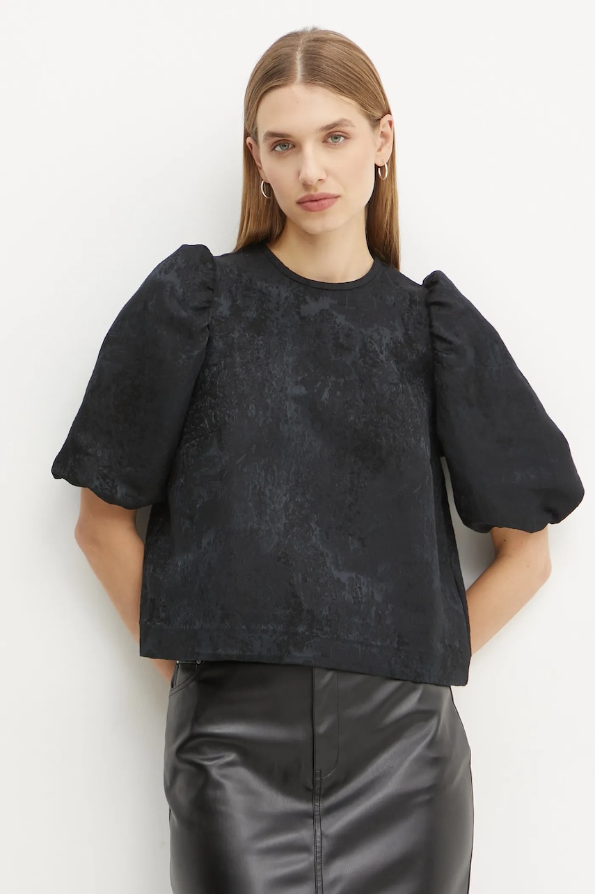 Ivy Oak bluză femei, culoarea negru, cu imprimeu, IO112345 Ivy Oak bluză femei, culoarea negru, cu imprimeu, IO112345