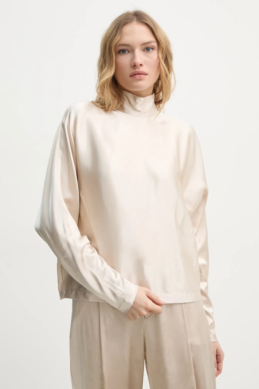 AERON bluza KATNISS femei, culoarea bej, neted, TO569558 AERON bluza KATNISS femei, culoarea bej, neted, TO569558