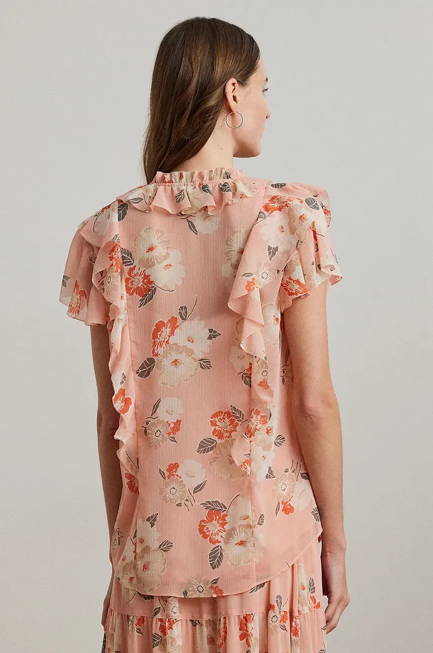Блузка Lauren Ralph Lauren женская цвет розовый узор 200963698 Блузка Lauren Ralph Lauren женская цвет розовый узор 200963698