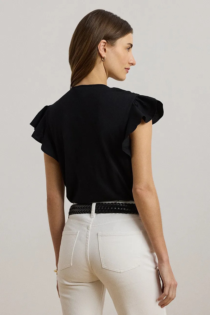 Блузка Lauren Ralph Lauren женская цвет чёрный однотонная 200963917