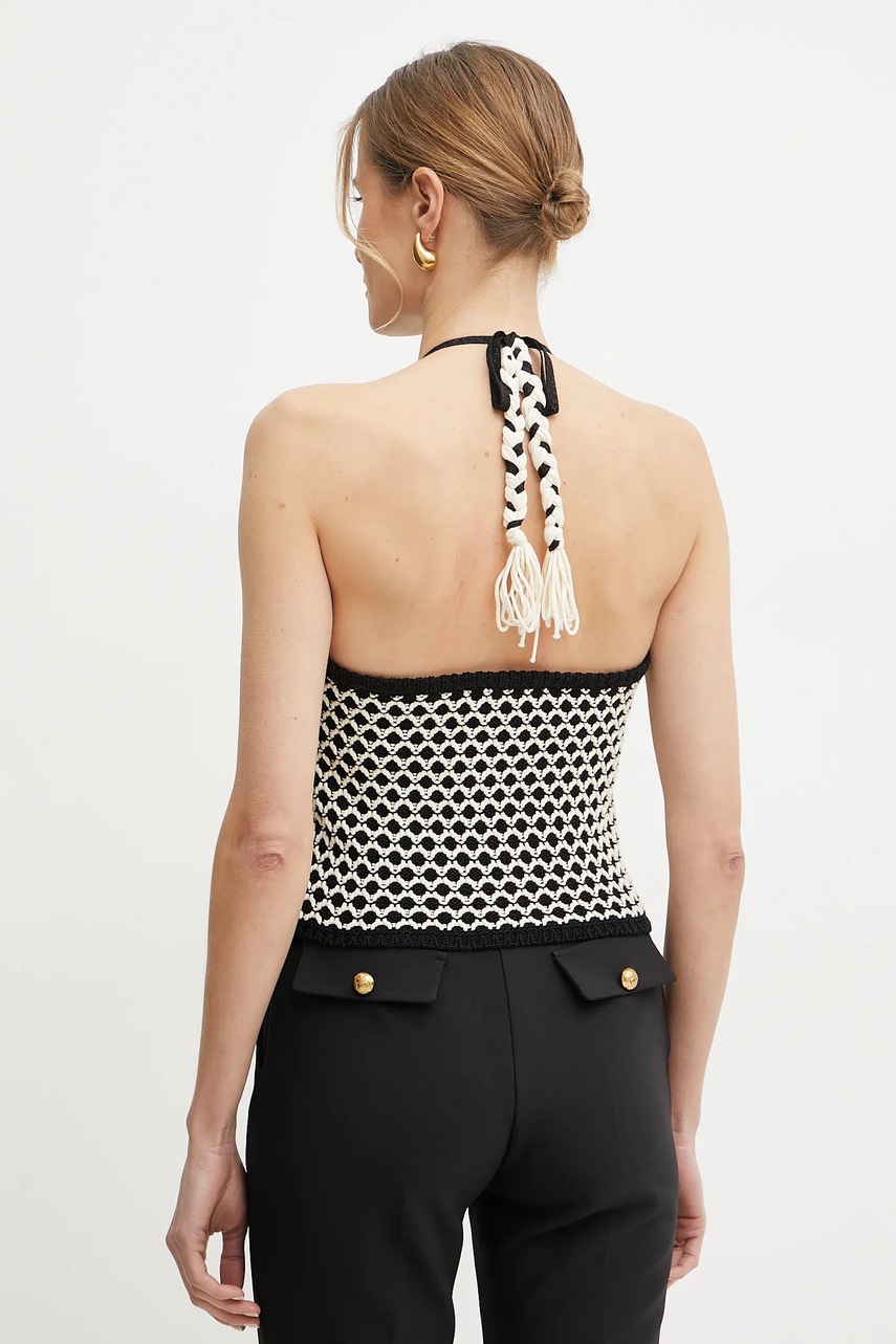 Top Simona Corsellini χρώμα: μαύρο, P25CPTOO04 φωτογραφία