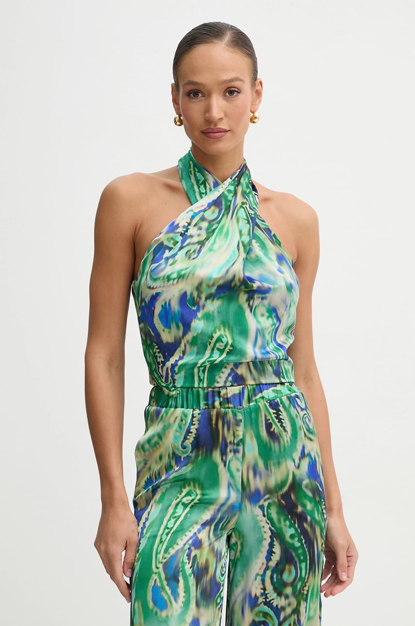 Simona Corsellini bluza femei, culoarea verde, modelator, P25CPTO014 Simona Corsellini bluza femei, culoarea verde, modelator, P25CPTO014