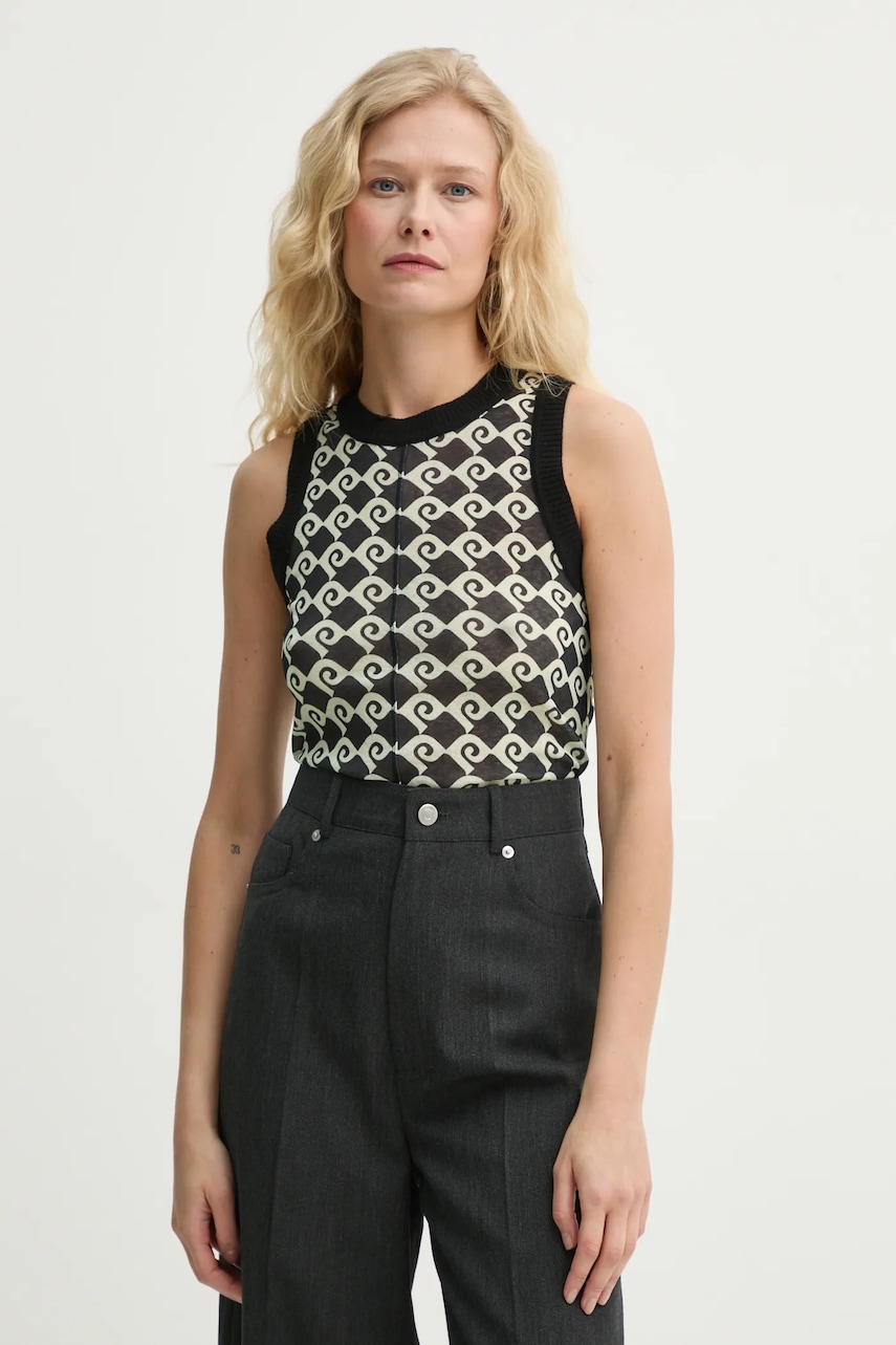 Nanushka top DENALIE culoarea negru, NW25RSTP15699