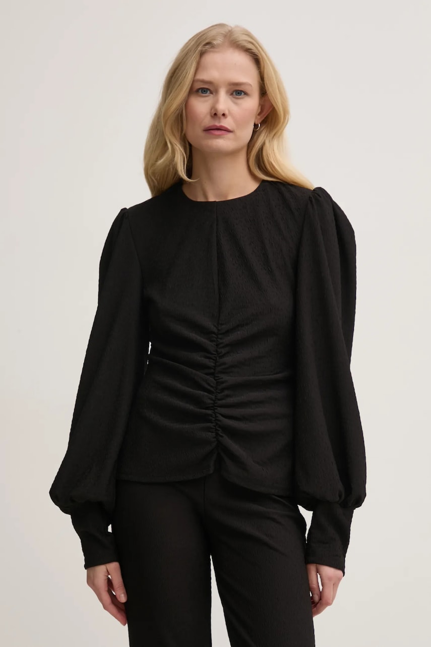 Gestuz bluza femei, culoarea negru, neted, 10909687 Gestuz bluza femei, culoarea negru, neted, 10909687