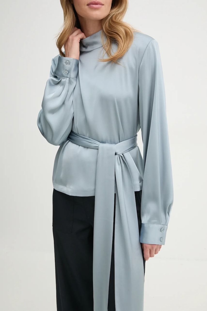 Gestuz bluza femei, culoarea gri, neted, 10909751 Gestuz bluza femei, culoarea gri, neted, 10909751