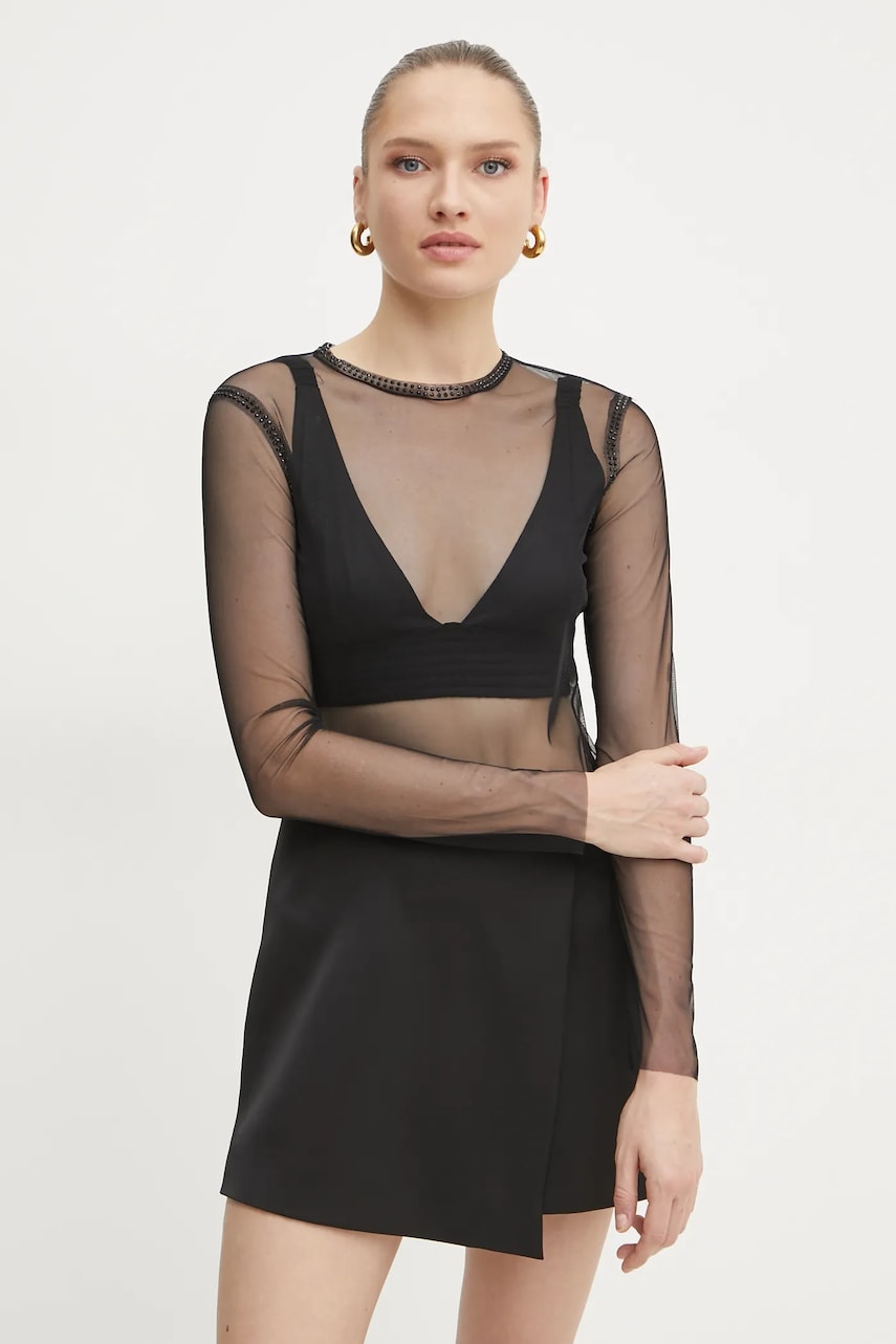 MAX&Co. bluză femei, culoarea negru, cu imprimeu, 2516941011200 MAX&Co. bluză femei, culoarea negru, cu imprimeu, 2516941011200