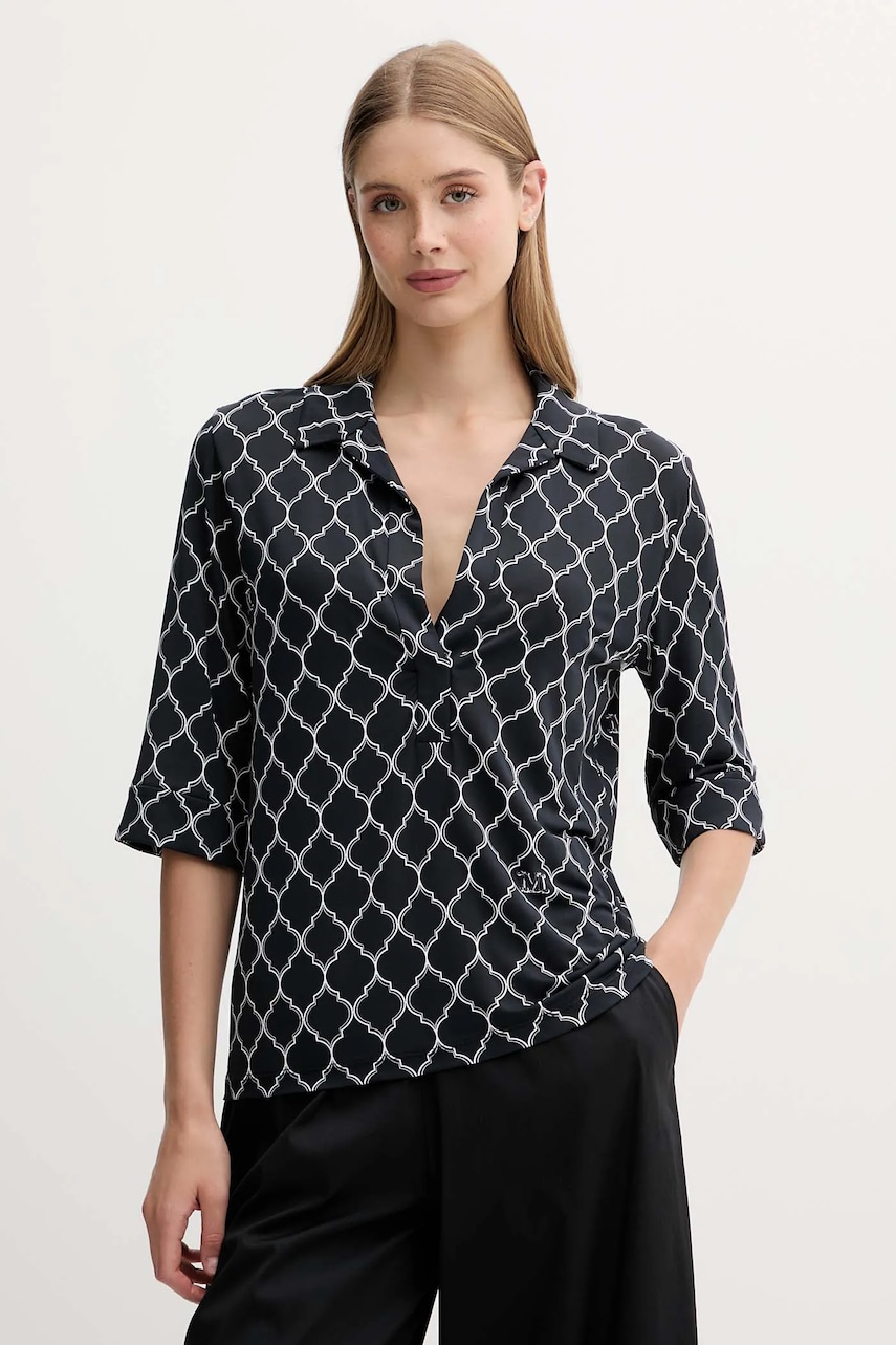 Max Mara Beachwear tricou de plajă culoarea negru, 2516951019600