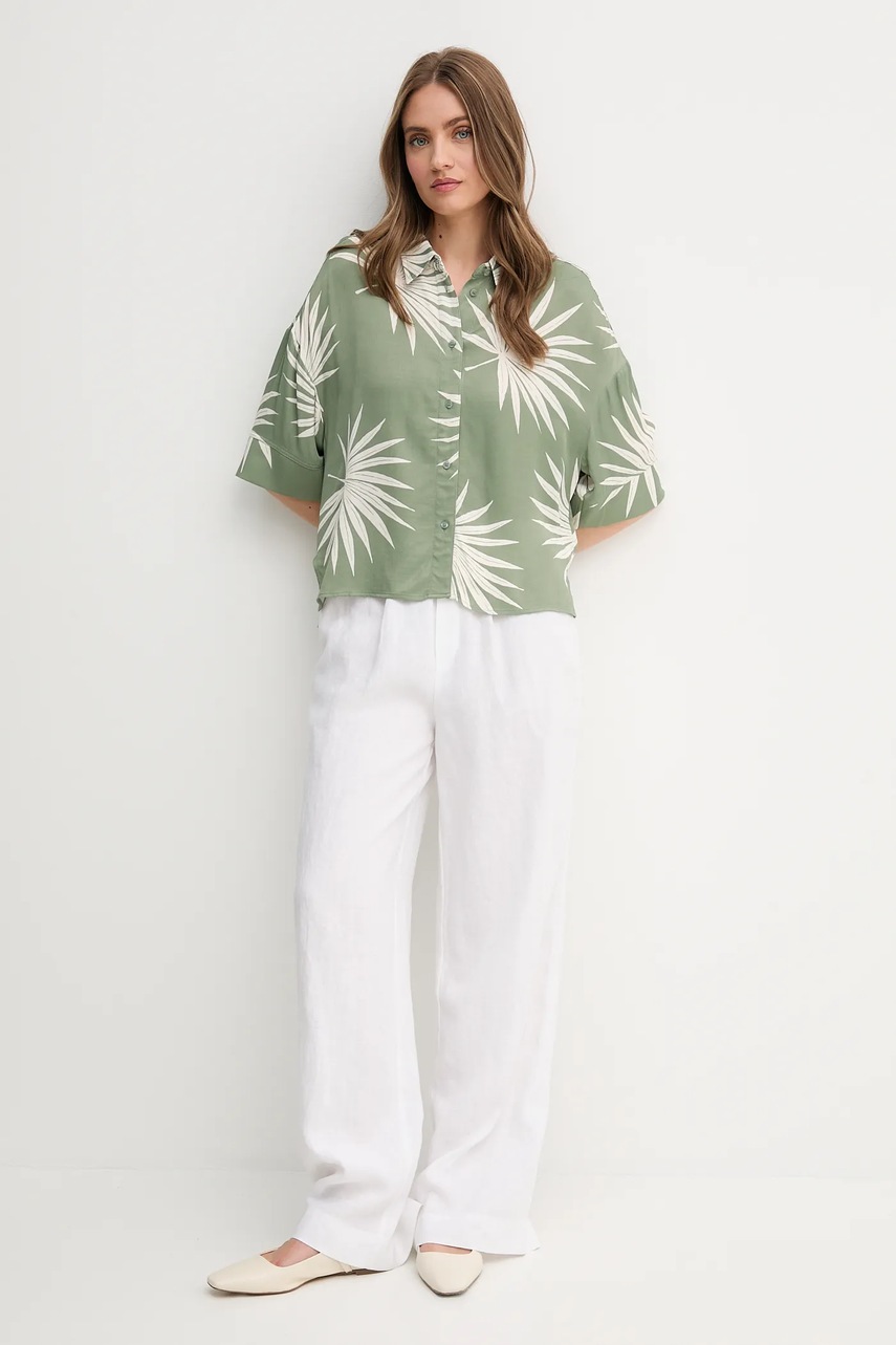 Рубашка OUI цвет зелёный relaxed классический воротник 92929