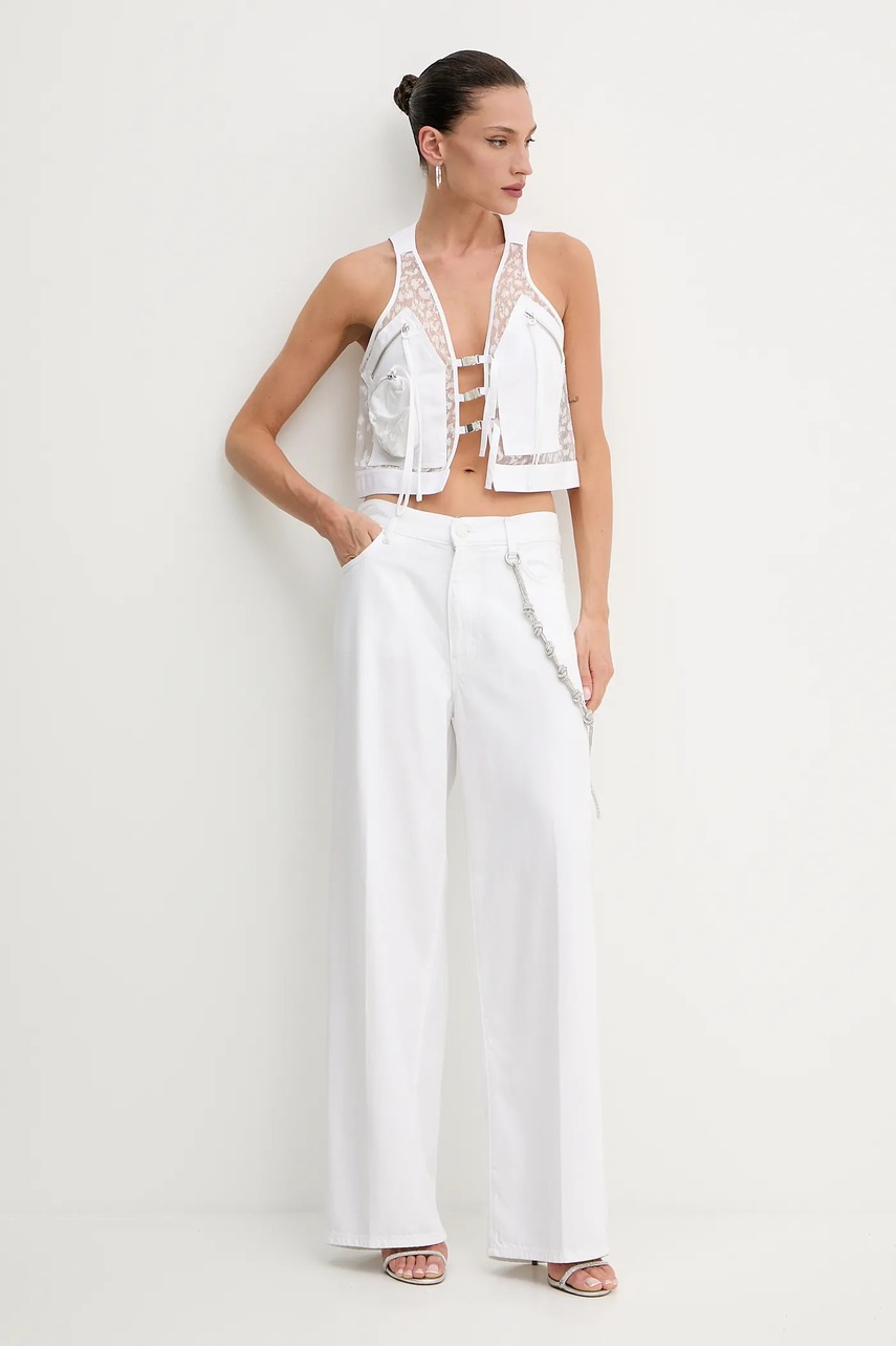 Безрукавка Pinko цвет белый однобортная 105262 A2MO