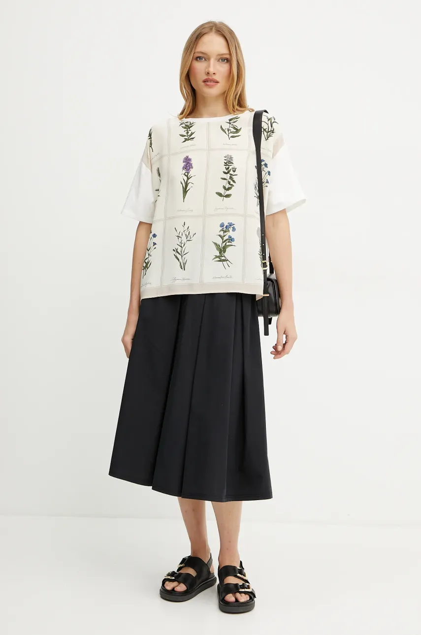 Футболка с примесью шелка Weekend Max Mara женская цвет бежевый 2515941082600 Футболка с примесью шелка Weekend Max Mara женская цвет бежевый 2515941082600