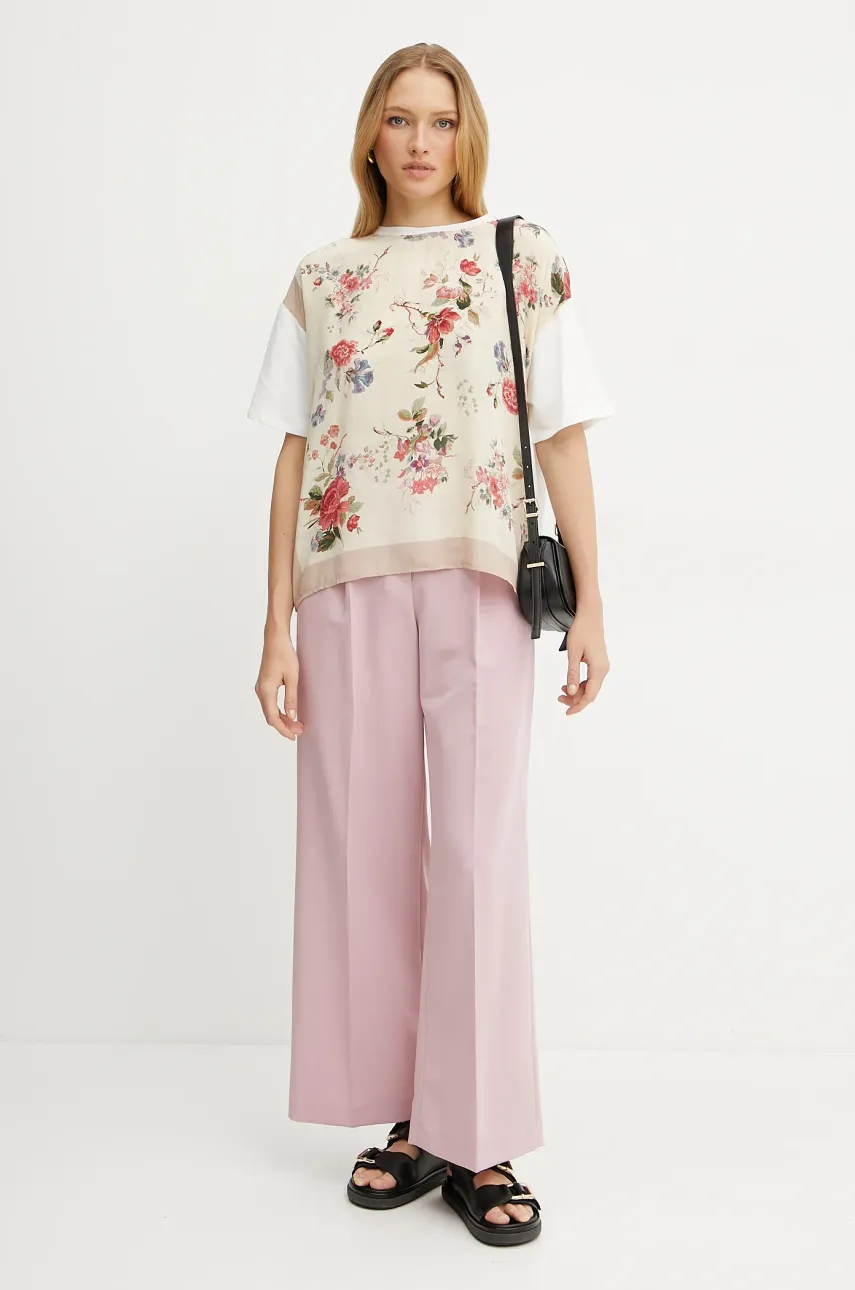 Футболка с примесью шелка Weekend Max Mara женская цвет бежевый 2515941082600 Футболка с примесью шелка Weekend Max Mara женская цвет бежевый 2515941082600