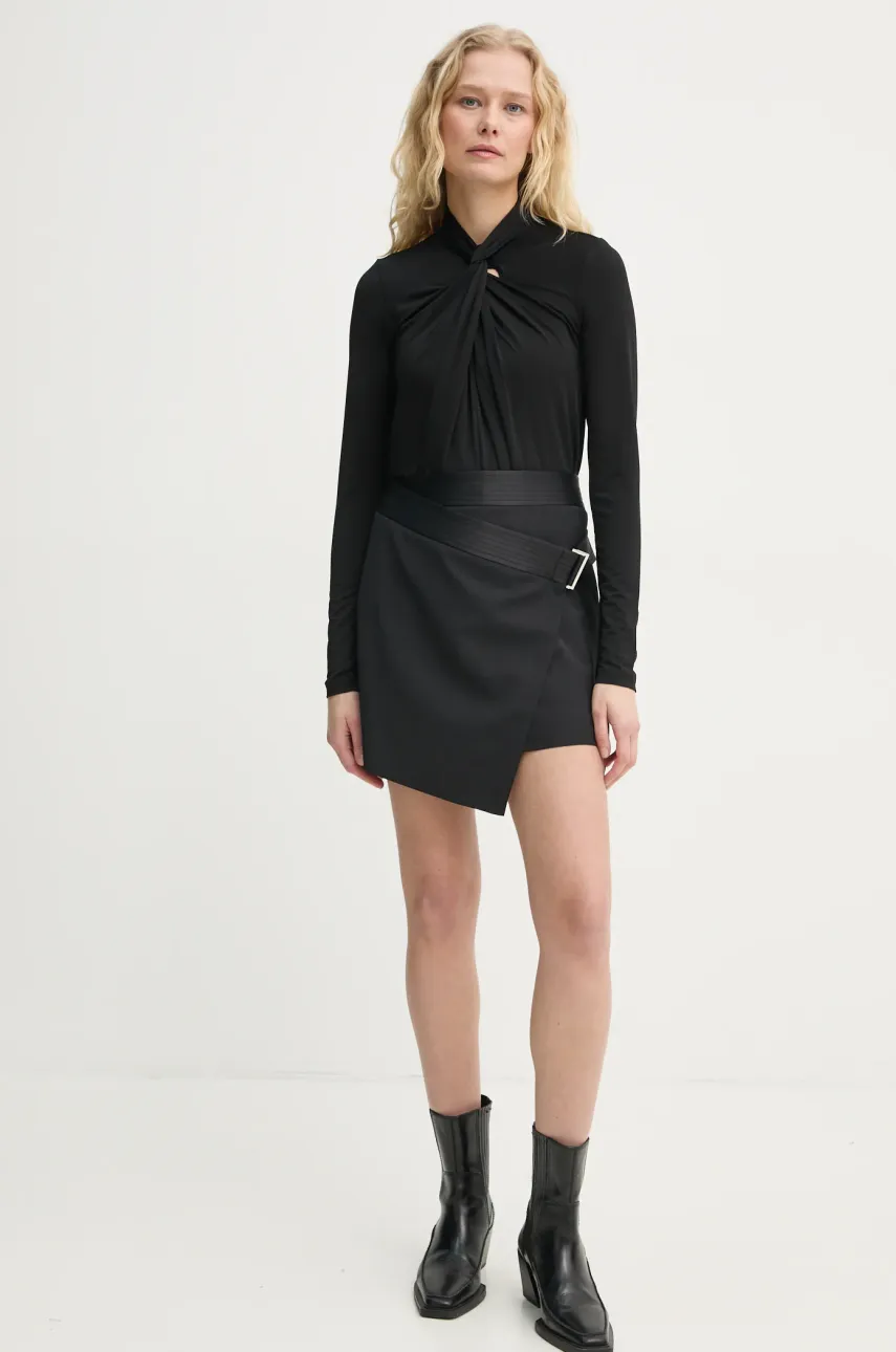 Блузка AllSaints MINA женская цвет чёрный однотонная W071PB Блузка AllSaints MINA женская цвет чёрный однотонная W071PB