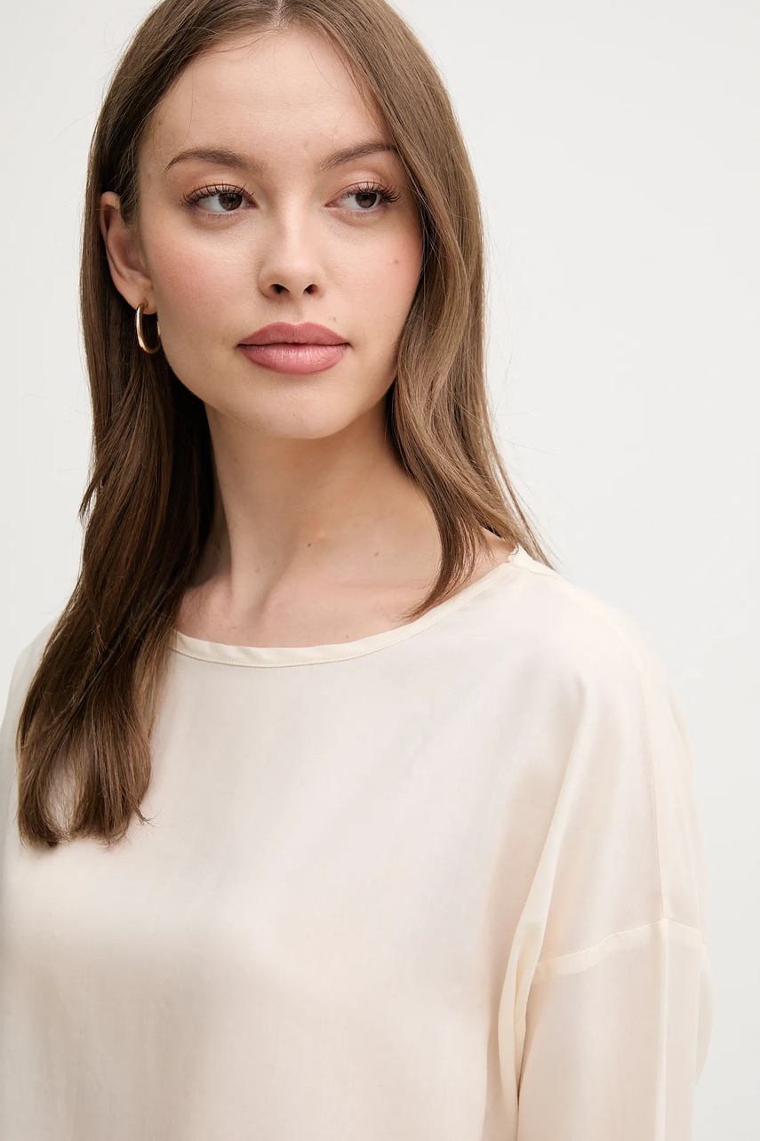 Μπλουζάκι United Colors of Benetton χρώμα: μπεζ, 52M9DQ0B7 φωτογραφία