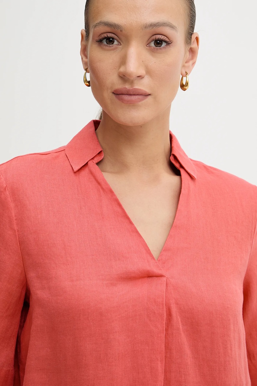 Λευκή μπλούζα United Colors of Benetton γυναικεία, χρώμα: κόκκινο, 5BMLDQ0B6 φωτογραφία