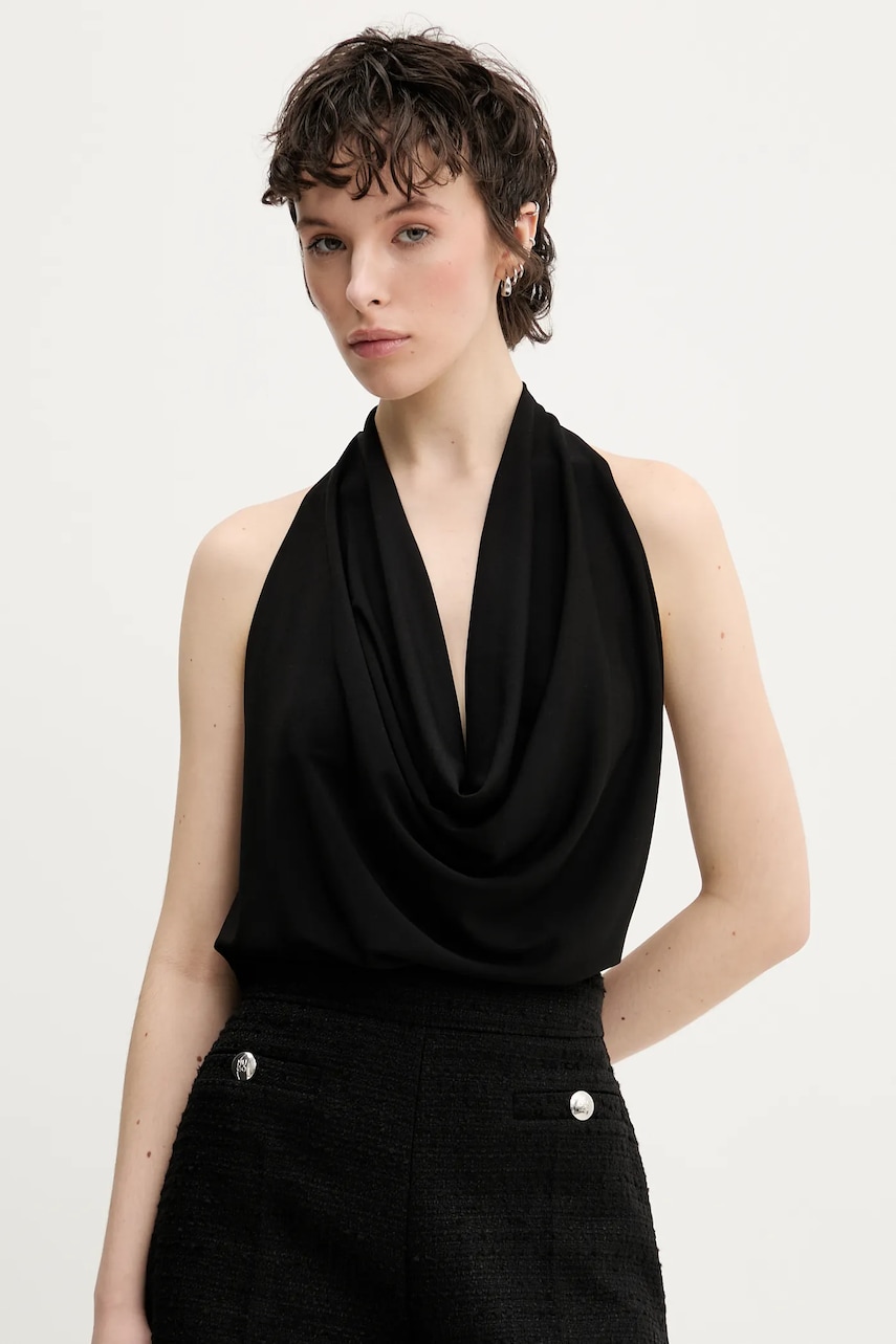 HUGO bluza femei, culoarea negru, uni, 50537648