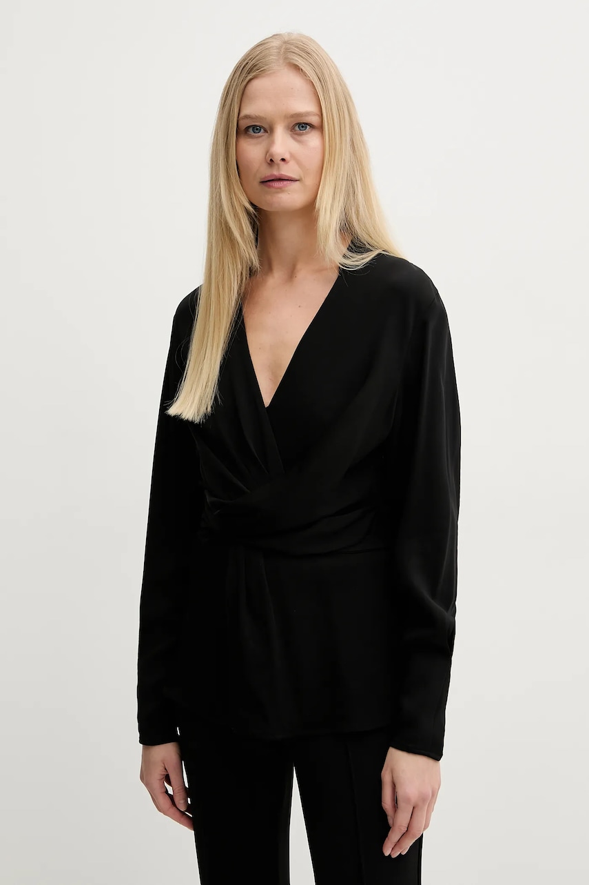 BOSS bluza femei, culoarea negru, neted, 50537380