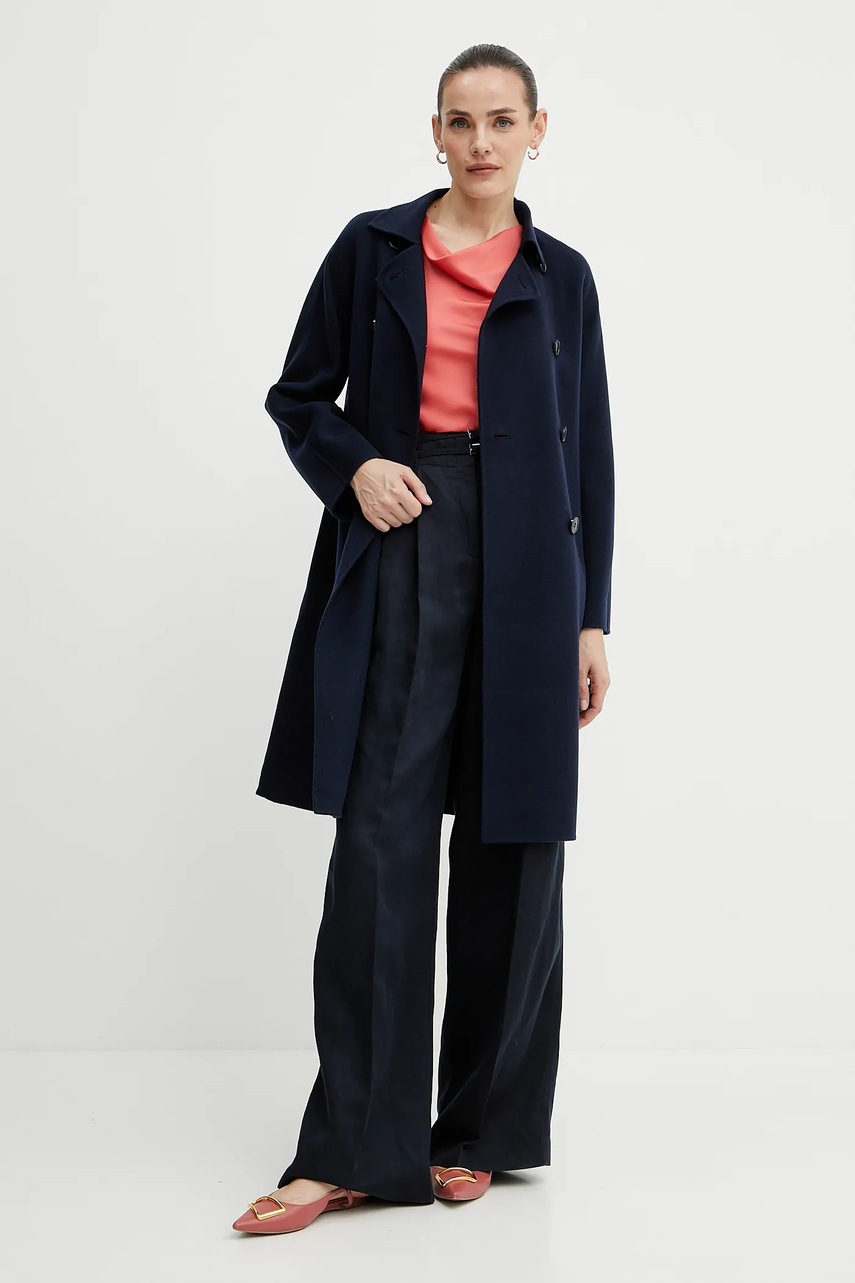 Шёлковая блузка BOSS цвет розовый однотонная 50537652