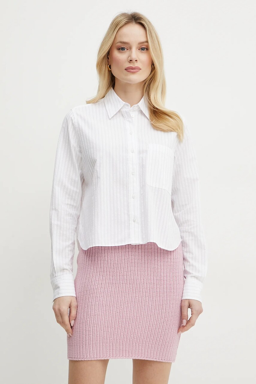 BOSS camasa femei, culoarea roz, cu guler clasic, regular, 50538404