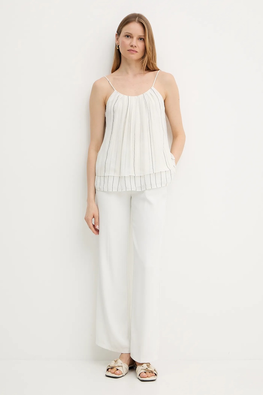 Блузка BOSS цвет белый узор 50539921