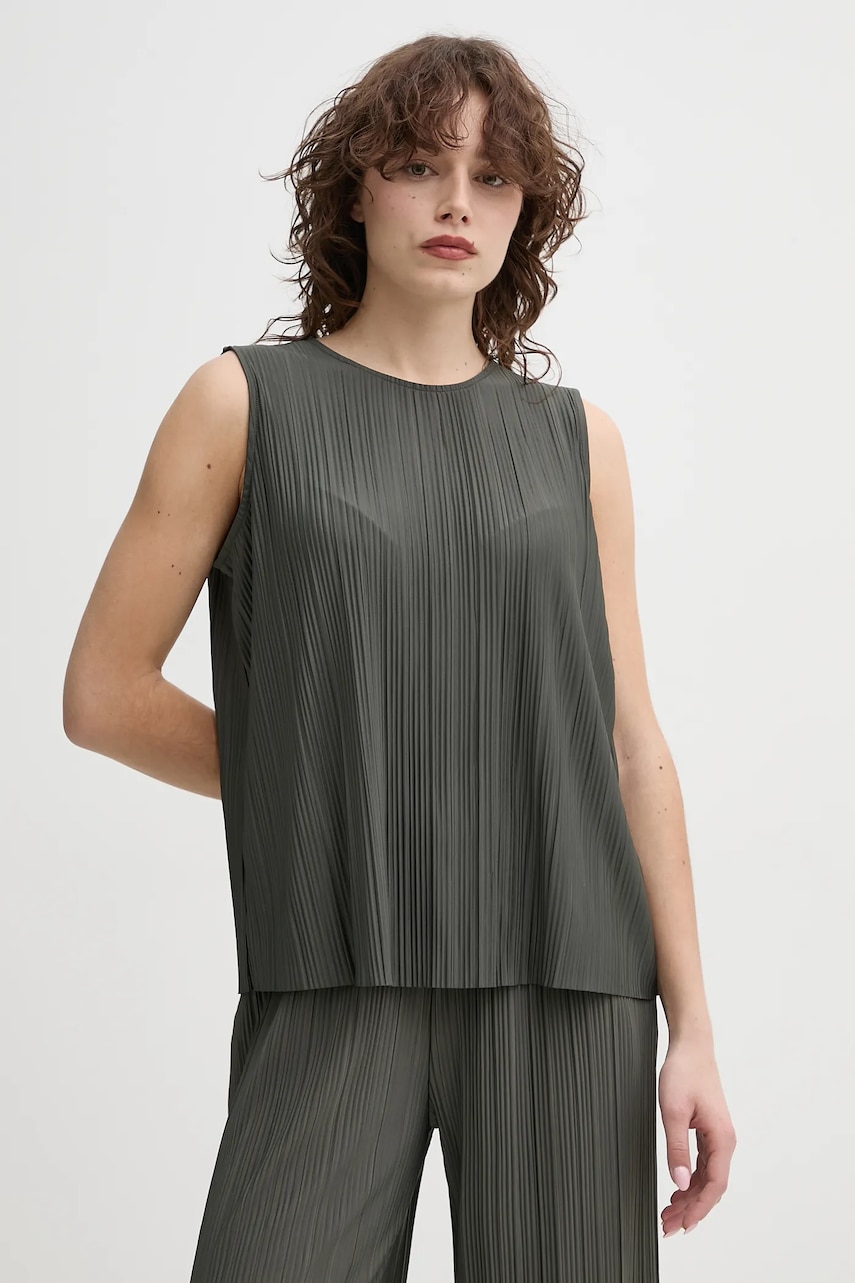 Samsoe Samsoe bluza SAUMA femei, culoarea verde, neted, F24900010 Samsoe Samsoe bluza SAUMA femei, culoarea verde, neted, F24900010