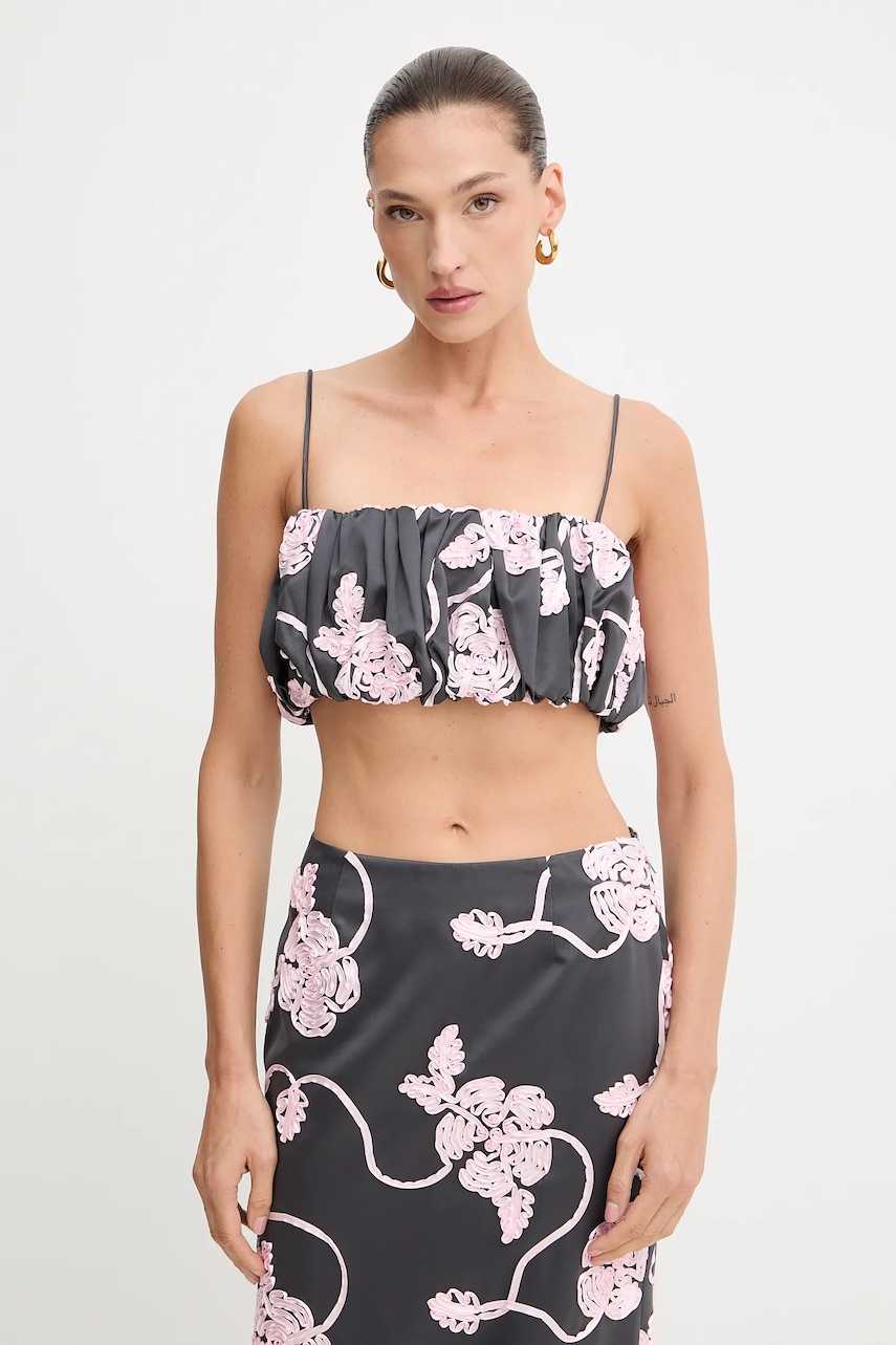 Rotate top femei, culoarea gri, cu imprimeu, 1136951206