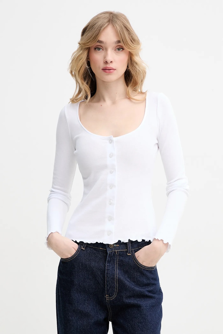 Βαμβακερή μπλούζα με μακριά μανίκια Rotate φωτογραφία