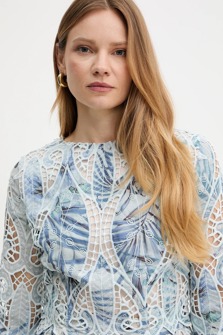 Μπλουζάκι Guess ANASTASIA χρώμα: τιρκουάζ, W5GH0T WHAD2 φωτογραφία