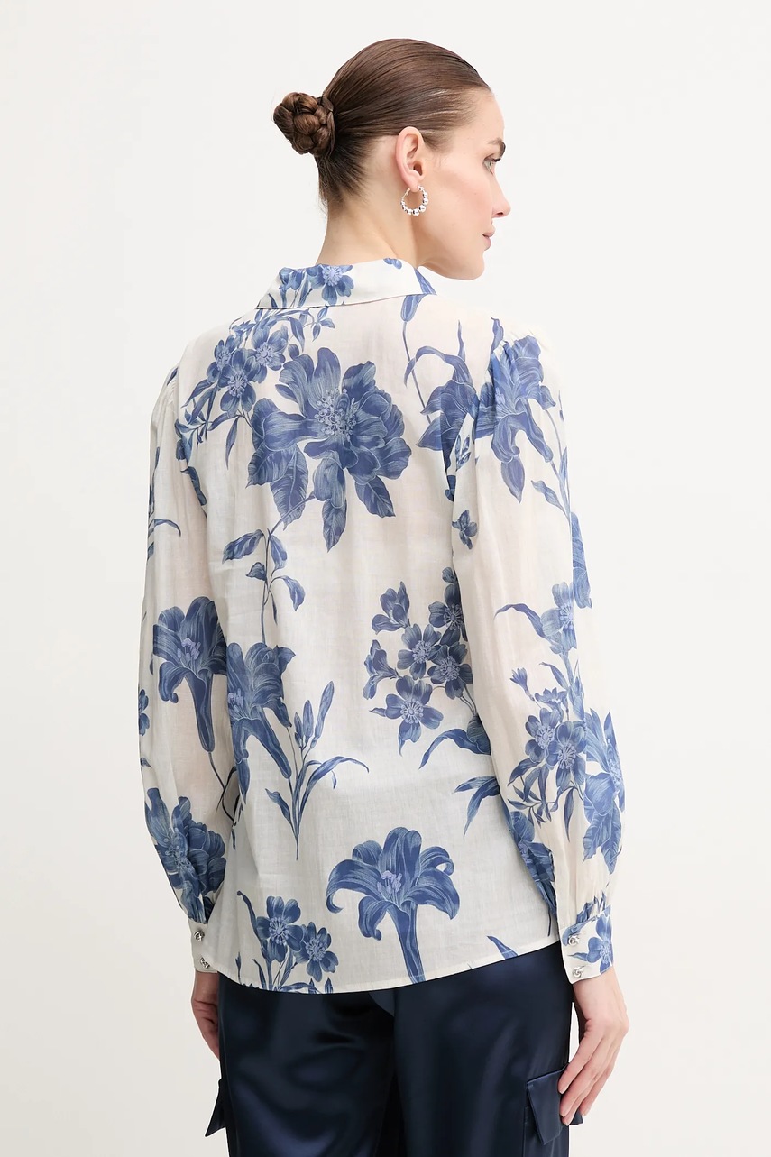 Πουκάμισο Guess CLARA χρώμα: μπεζ, W5GH85 WH6C0 φωτογραφία