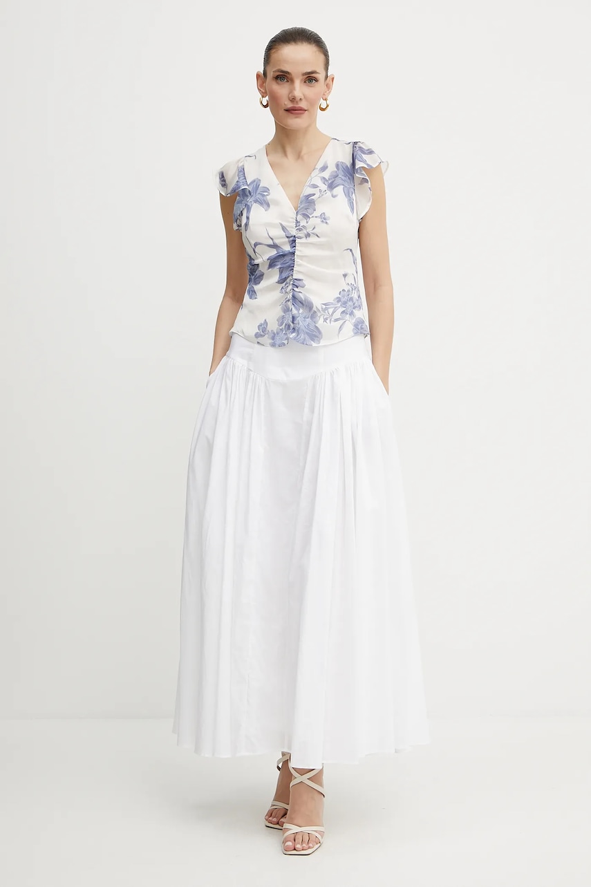 Μπλουζάκι Guess MELANIE χρώμα: μπεζ, W5GH86 WCWF2 φωτογραφία