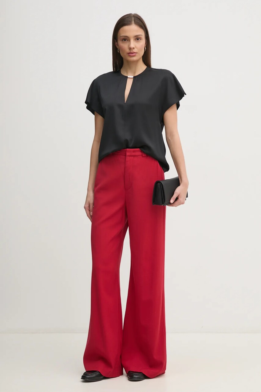 Блузка Calvin Klein женская цвет чёрный однотонная K20K208191 Блузка Calvin Klein женская цвет чёрный однотонная K20K208191