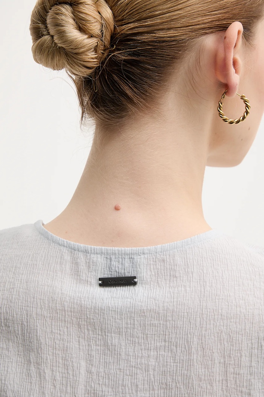 Μπλουζάκι Calvin Klein χρώμα: γκρι, K20K208210 φωτογραφία