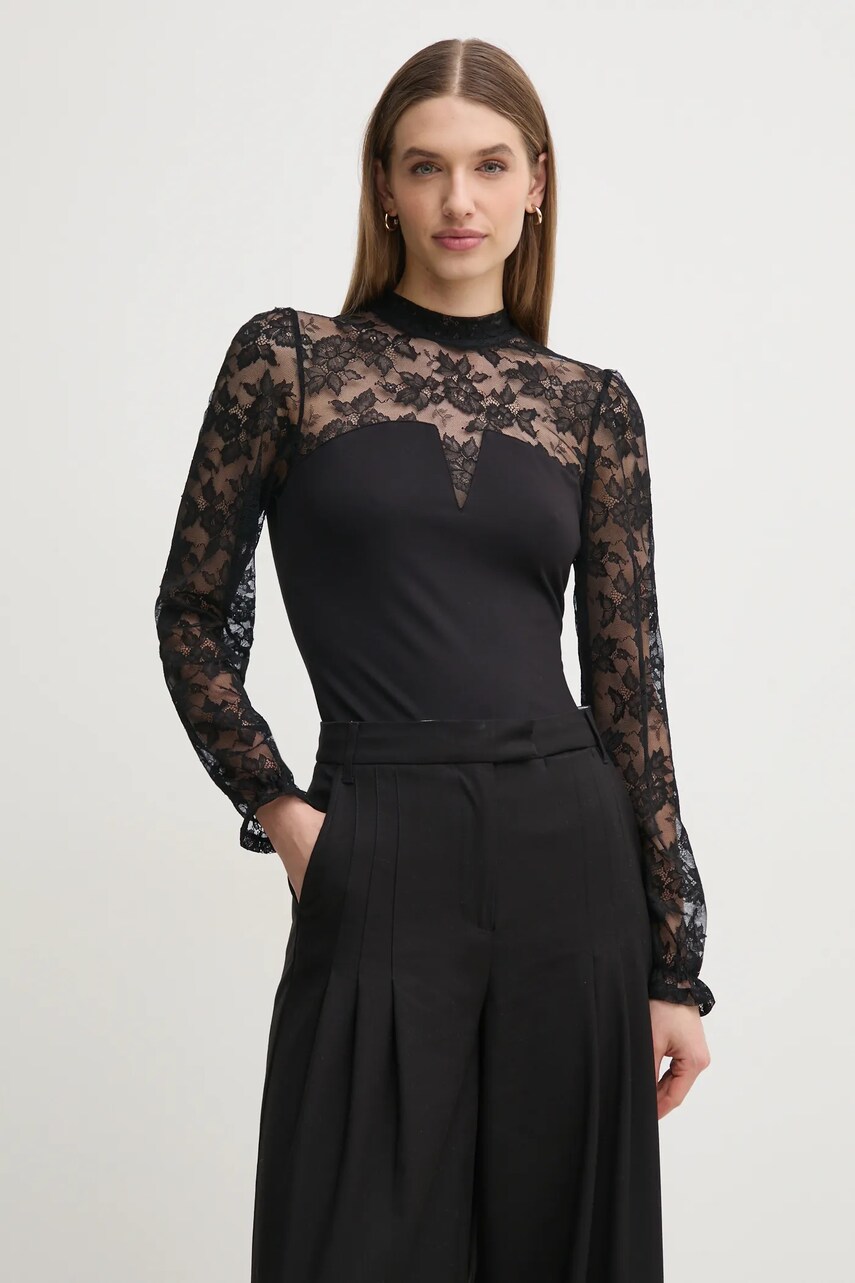 Morgan bluza TIMEL femei, culoarea negru, modelator, TIMEL