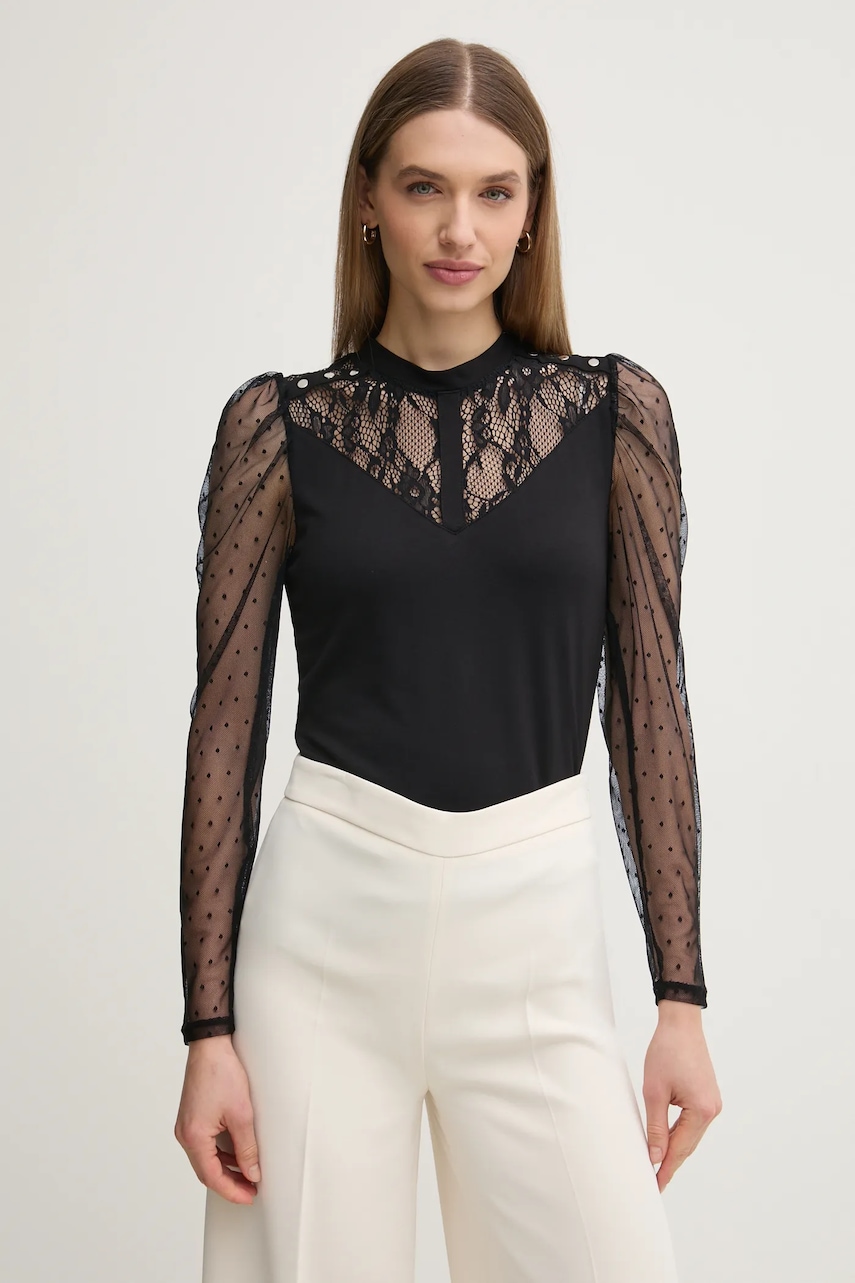 Morgan bluza TSAGE femei, culoarea negru, modelator, TSAGE