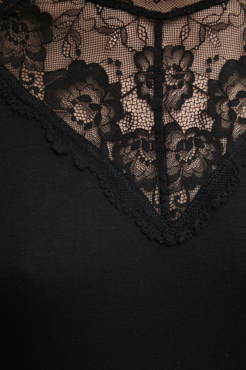 Μπλουζάκι Morgan TIAMO χρώμα: μαύρο, TIAMO φωτογραφία